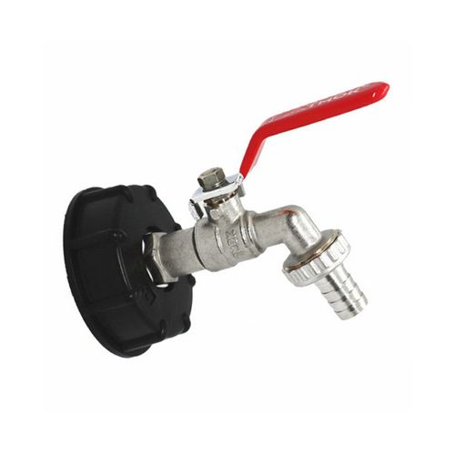 Adaptateur de réservoir IBC vers connecteur 1/2"" pour tuyau d'arrosage - Robinet en laiton avec raccord rapide pour robinet d'eau