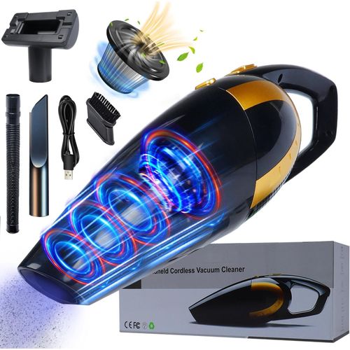Aspirateur à Main Sans Fil 16000Pa Aspirateur de Voiture Cheveux Animaux 120W Aspirateur Batterie sans Vainqueur de Test Aspirateur Humide/Dry pour Tapis Canapé Escalier Page d'accueil Accessoires de