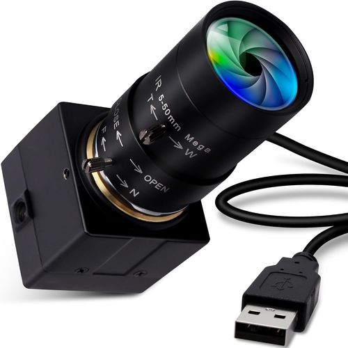 Webcam 8Mp, Caméra Web Hd 5-50 Mm Objectif De Mise Au Point Manuelle Imx179 Capteur Zoom Hd 2448P Usb Caméra Pc Compatible Avec Mac/Windows/Linux/Android Usb8Mp02G-Sfv(5-50)