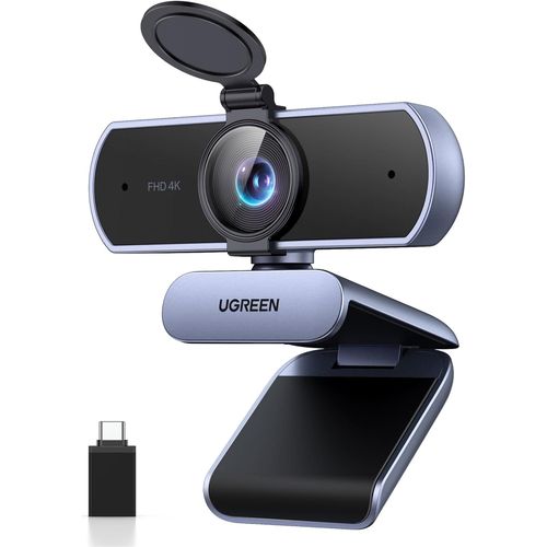 Webcam 4K 30Fps Camera Usb A C Pc Autofocus Two Mic Noise Cancelling Correction Light 360 Degree Rotation Plug Play Windows Macos Linux Streaming Youtube Skype Call Zoom Video Conference