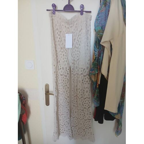 Pantalon En Crochet Beige,Coupe Un Peu Large En Bas,Taille L/Xl(42/44) De Très Haute Qualité, Doublé Intérieur En Forme De Short,Acheté 40â‚¬ Mais Jamais Porté,Tout ,Vous Ne Serez Pas Deçu