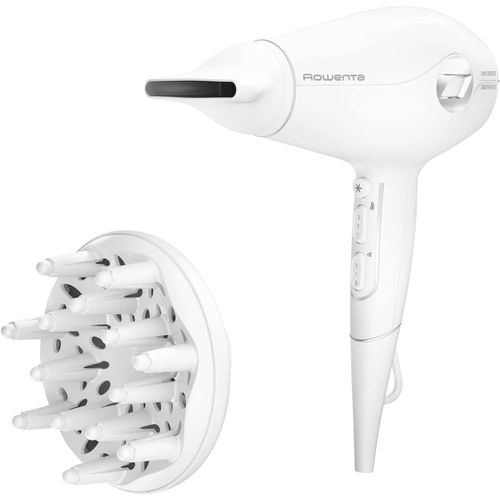 Express Style Sèche-cheveux, Technologie Effiwatts pour utiliser moins d'énergie, Système ionique qui réduit électricité statique et frisottis, Compact, Léger, Touche air frais CV1811F0