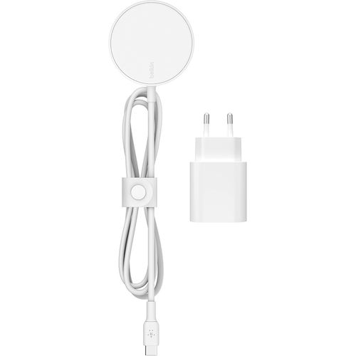 Chargeur Magsafe Sans Fil Portable Magnétique (Adaptateur Secteur 20 W Inclus Avec Câble De 2 M, Pour Modèles De L'iphone 14 Et Iphone 13 Et Autres Appareils) - Noir