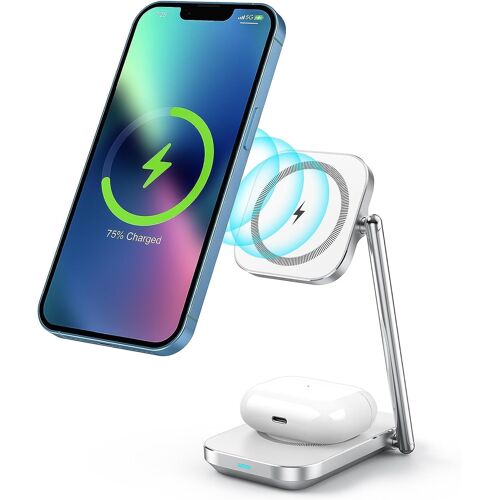 2 in 1 Fast Induction Charger, Dual Wireless Charger Compatible with iPhone 14/14 Pro/13/13 Pro/13 Pro Max/12/12 Pro/11/X/8,Samsung s21/s22/s20,Airpods 3/2/Pro 2/Pro 1