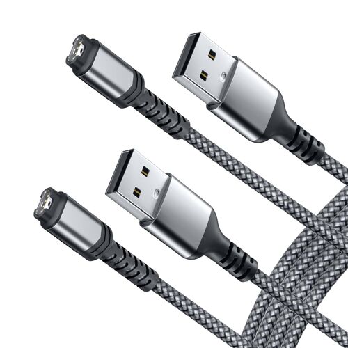 Câble Chargeur pour Montre Garmin 1.2M 2-Pack,Cordon Charge Nylon pour Fenix 5S 5X 6 6S 6X 7 7S 7X Plus,Forerunner 745 935 945 45 245 255 265S Music,Approach S40 S60 S62 S12 S42,Vivoactive 4S
