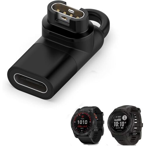 femelle adaptateur de charge pour Garmin Fenix 7 7S 7X/6 6S 6X/5 5S 5X, Vivoactive 3/4/4S, Instinct 2/2S/2X, Venu 2/2S/2 PLUS/SQ/SQ 2 et Forerunner Series, câble de charge Converter (TYPE-C)