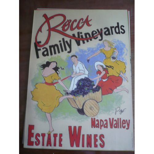 Poster /Affiche : Rocca Family Vineyards - Estate Wines - Napa Valley - Dimension 70x50