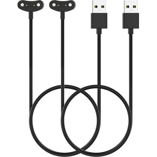 LETNERNY-2 Pièces Chargeur Compatible Avec Ticwatch Pro 5/Pro 3 Ultra Gps/Pro 3 Gps/Pro 3 Lte/Pro X/E3, Câble De Chargement Magnétique Usb 1M/3,3Ft, Station De Charge Portable De Remplacement, Noir