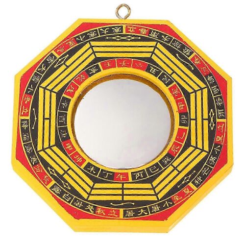 1 lot de 2 miroirs Bagua de 4 pouces, miroirs convexes Fengshui, miroirs concaves, ornements suspendus pour la maison et le bureau (convexes et concaves pour chaque pièce)
