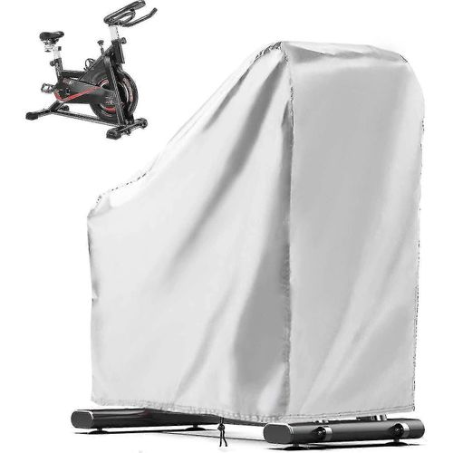(140 X 60 X 120 Cm - Argent) Housse De Protection Pour Vélo D'appartement, Vélo D'intérieur, Vélo Stationnaire, Compatible Avec Vélo Droit, Housses De Protection D'extérieur