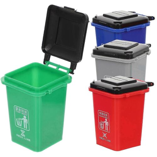 Lot de 4 mini poubelles pour enfants, modèle de tri, poubelles miniatures