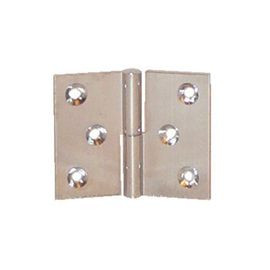 Paumelle Laiton Chromé 60x40 Droite Noeud 6 Axe Acier Qcdr Po6140s03