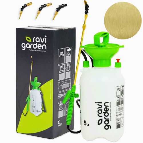 Pulvérisateur de jardin | Pulvérisateur à pression 5L | Lance en laiton durable et anti-corrosion