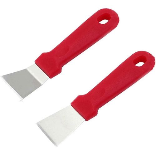 Lot De 2 Pelles À Glace En Acier Inoxydable Pour Réfrigérateur (Rouge)