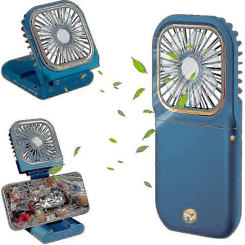 Ventilateur portatif amélioré, petit ventilateur personnel avec 3 vitesses, ventilateur portable rechargeable pour le cou