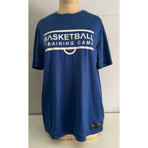 Teeshirt Basketball Homme  Taille : L Marque : Decathlon Couleur : Bleu Largeur 56 Cm, Hauteur 70 Cm, Bon État Général,  Matière : 100% Polyester,