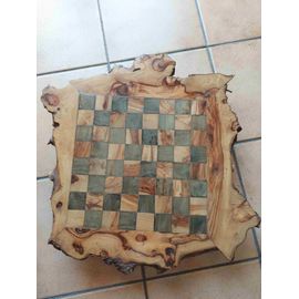 Jeu D'Echec / Jeu De Dame, Entièrement En Bois, De La Forme D'Une Carte De France