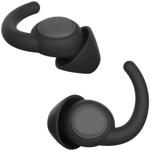 2 Paires Bouchon d'oreille pour Dormir Silicone Bouchons 33dB Anti Bruit Bouchon Confortable Bouchons pour Sommeil Ronflement-Noir