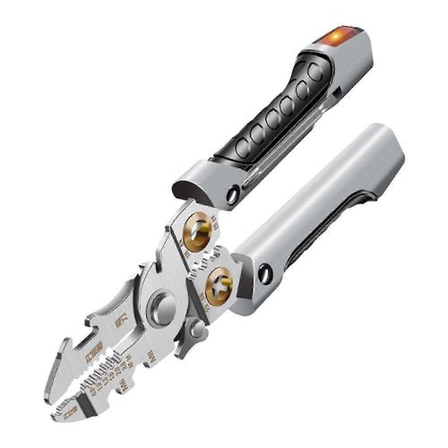 Pince à dénuder universelle avec fonction de mesure de l'électricité pour dénuder et couper les fils de câbles fins