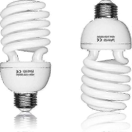 Ampoule à spectre complet, 2 ampoules CFL 45 W 5 500 K, lumière du jour, pour studio photo et vidéo, kit d'éclairage softbox, éclairage domestique (FMI29)
