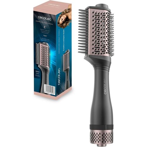 Brosse Soufflante Ceramic Care Unique Triangle, Sèche Rapide 1200 W, Tête En Céramique, 5en1,Technologie Ionique Anti-Frisottis, Câble Rotatif 360° Pour Un Coiffage Facile Et Professionnel