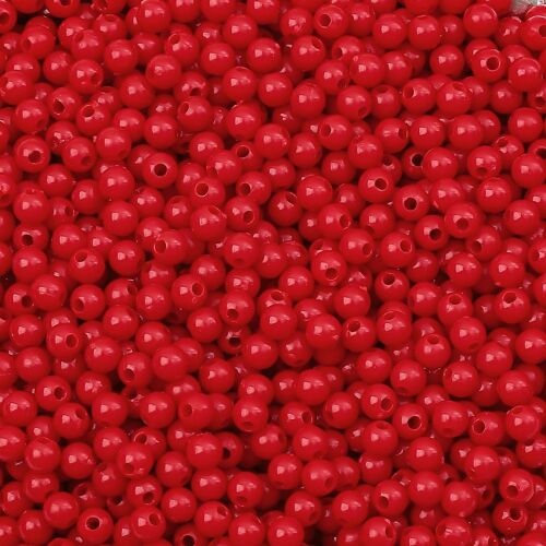 Perles Rondes Acryliques 4mm 300pcs/Sac