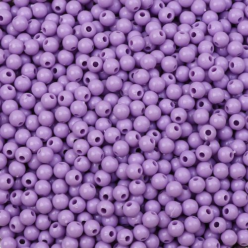 Perles Rondes Acryliques 4mm 300pcs/Sac