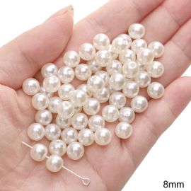 Perles Acryliques 8mm 130pcs/Sac