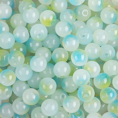 Perles En Verre Rondes 8mm 50pcs/Sac