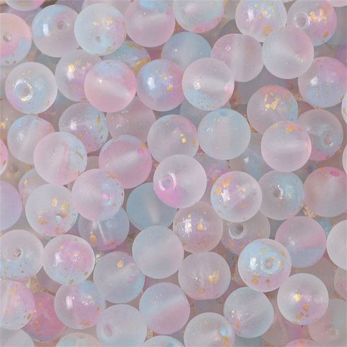 Perles En Verre Rondes Dégradé 8mm 50pcs/Sac