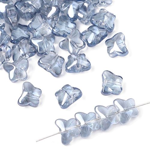 Perles En Verre Papillon 7.5x10mm 20pcs/Sac