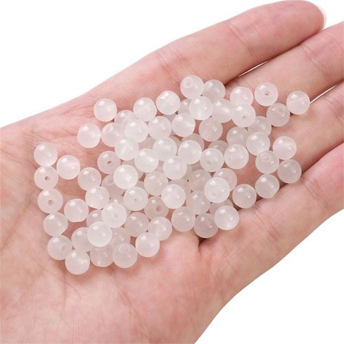 Perles En Verre Rondes 6mm 50pcs/Sac