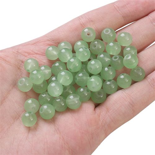 Perles En Verre Rondes 8mm 50pcs/Sac