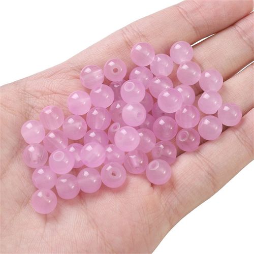 Perles En Verre Rondes 8mm 50pcs/Sac