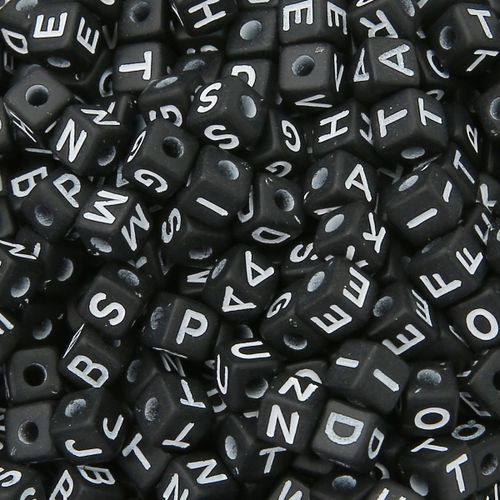 Perles De Chiffres Acryliques 6x6mm 100 Pièces