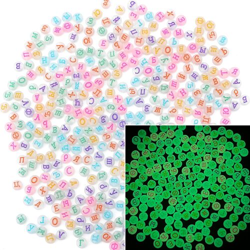 Perles Acryliques Phosphorescentes 10x6mm