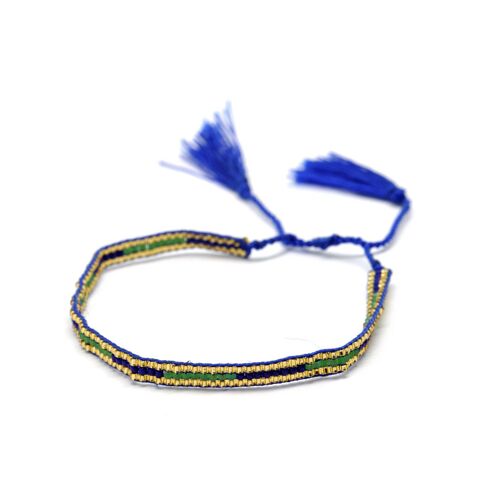Fin Bracelet Perles Miyuki Bleu Nuit
