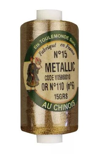 Metallic N°15 - Bte De 10 Fusettes 15 Grs (Boite De 10)
