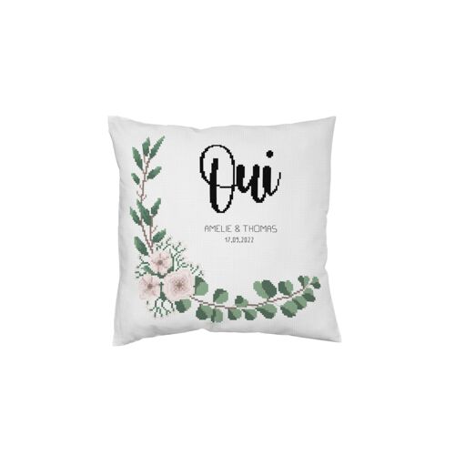 Coussin De Mariage - Bouquet Champêtre 25x50
