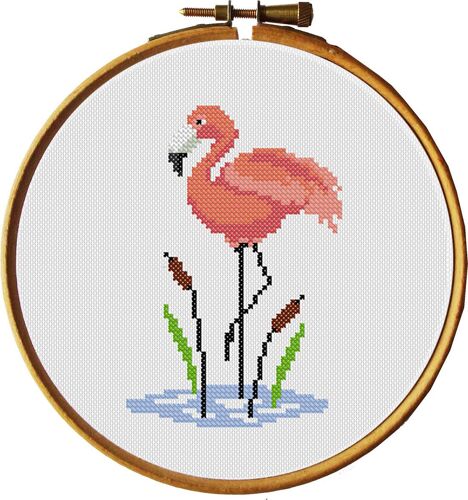 Tableautin Flamant Rose 13x13