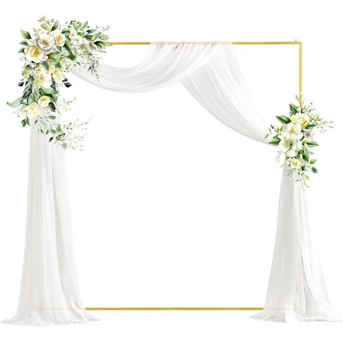 Letnerny-Support Carré Pour Arche De Ballons, 2 X 2 M, Arche De Mariage, Arche De Jardin, Arches De Jardin, Arches En Métal Pour Décoration De Cérémonie, Fête, Anniversaire, Fête Prénatale