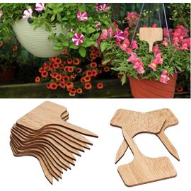 Letnerny-Étiquettes Pour Plantes En Bambou De Type T, 50 Pièces, Panneaux En Bois Parfaits Pour Les Graines, Les Herbes En Pot, Les Fleurs Et Les Légumes