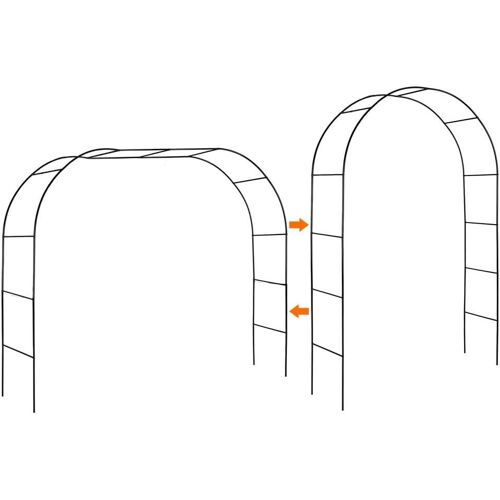 Mevronisshop-Mr. Ton Arche De Jardin, Arche De Mariage, Pergola De Jardin Pour Intérieur/Extérieur, Pelouse De Jardin, Diverses Plantes Grimpantes, 2,3 M De Haut X 1,2 M De Large
