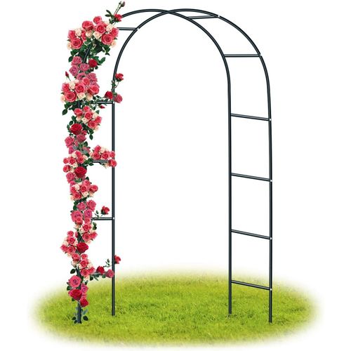 Letnerny-Arche De Jardin/Mariage En Métal - Arceau À Rosiers, Tuteur, Colonne Pour Plantes Grimpantes - 240 X 140 X 38 Cm - Noir