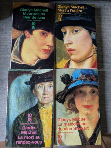 Lot De 4 Livres De Gladys Mitchell - Meurtres Au Clair De Lune, Mort À L' Opéra, La Mort Au Rendez-Vous, La Malédiction Du Clan Stewart