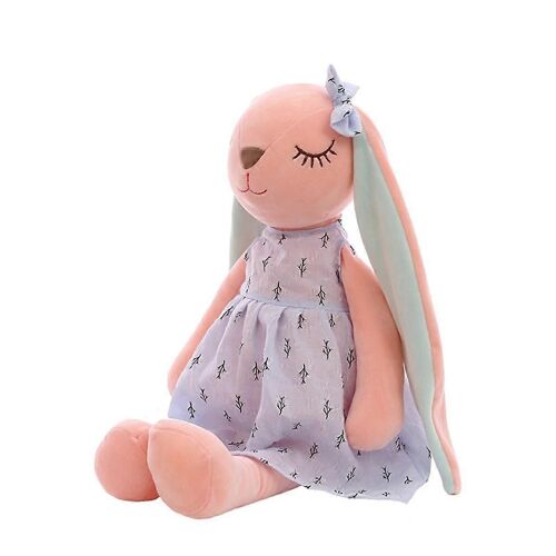 B lapin en peluche, 17,7 po poupée lapin peluche Animal câlin lapin Noël Pâques filles cadeau chambre décorations