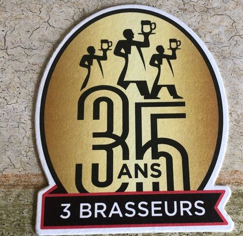 Sous-Bock "3 Brasseurs" 35 Ans