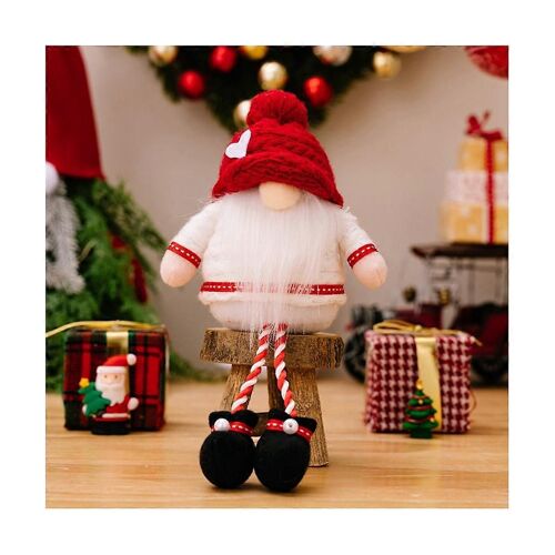 Noël Gnome Sans Visage Peluche Poupée Père Noël Rudolph Poupée Pendentif Longues Jambes Gnome Elfe Poupée Noël