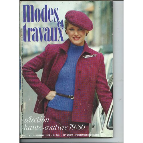 Modes Et Travaux 09:1979 Sélection Haute-Couture, Guy Des Cars, Fiche Toyota Tercel, La Couture Simplifiée: 1 Jupe Fillette, 1 Gilet Femme,Tricots H/F/E/Layette/Poupée Clothilde Va À L'école, Recettes