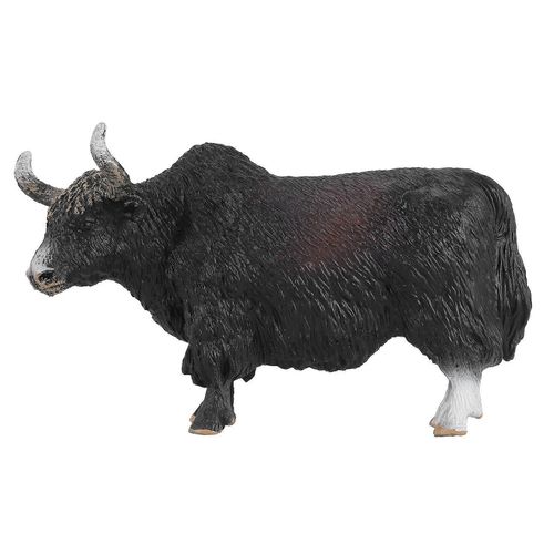 14.5X3.5X8.5cm Classique Noir Animaux Bovins Bull Ox Figurine Pvc Mignon Modèle Réaliste Jouet
